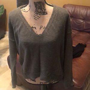 Size M Olive express distressed sweater